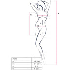 PASSION - BS096 SCHWARZER BODYSTOCKING, EINE GRÖSSE