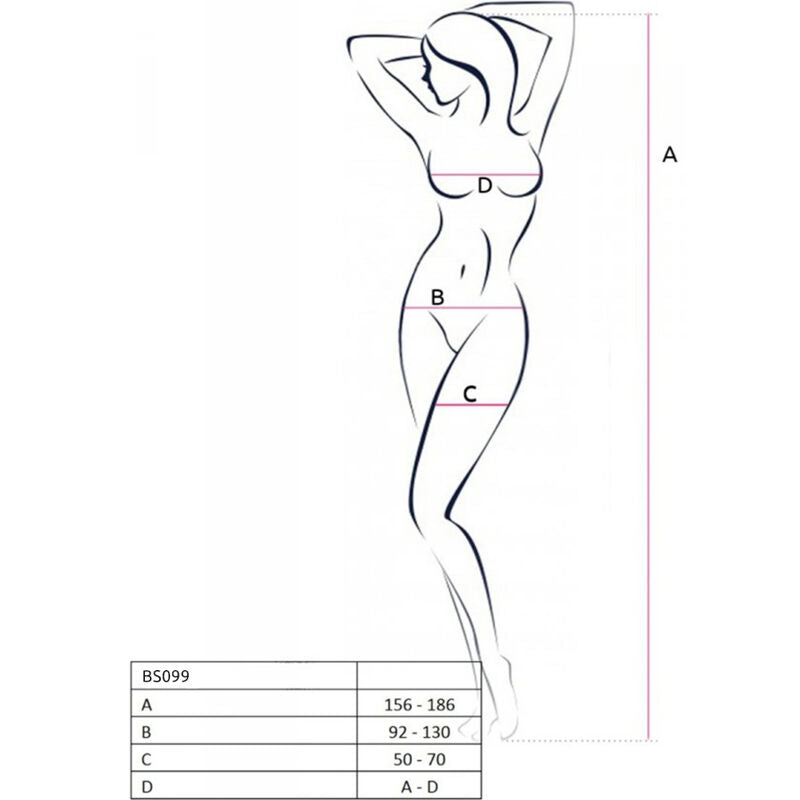 PASSION – BS099 Bodystocking Schwarz One Size
