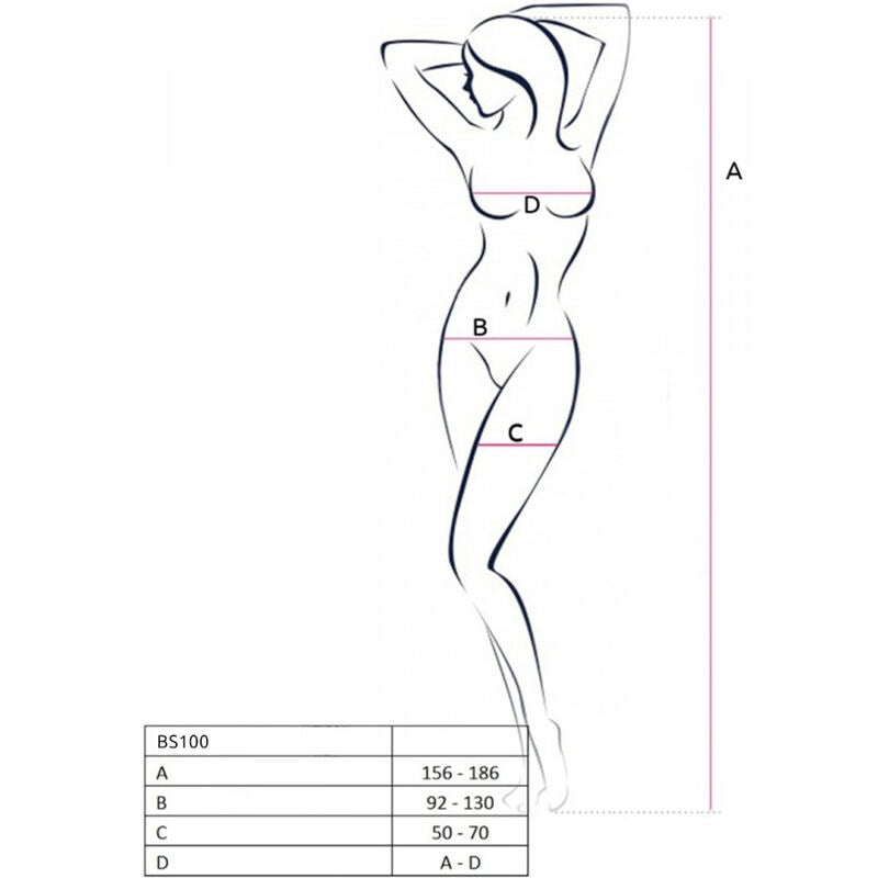 PASSION – BS100 Bodystocking Schwarz One Size