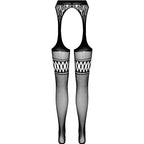 PASSION – S026 Schwarze Strapsstrümpfe One Size