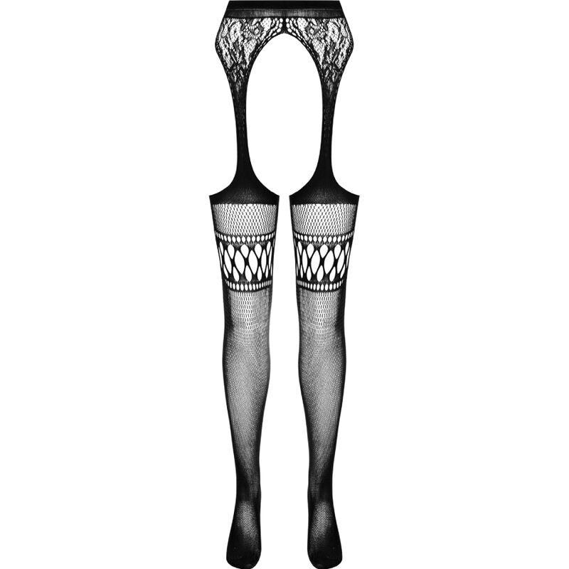 PASSION – S026 Schwarze Strapsstrümpfe One Size