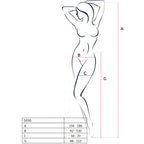PASSION – S030 Strapsstrümpfe mit schwarzem Strumpfband One Size