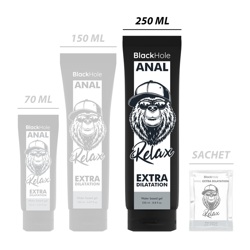 BLACK HOLE - Gel Anal Extra Dilation auf Wasserbasis 250 ml