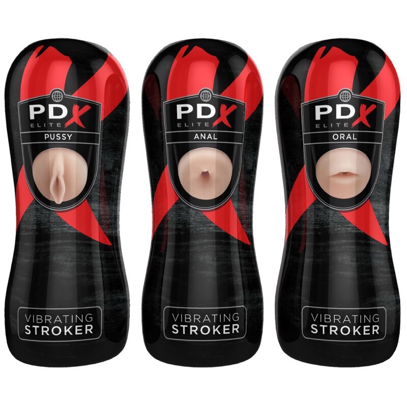 PDX ELITE - Stroker Set, 12 Einheiten: 6x Vagina, 3x Anal, 3x Mund