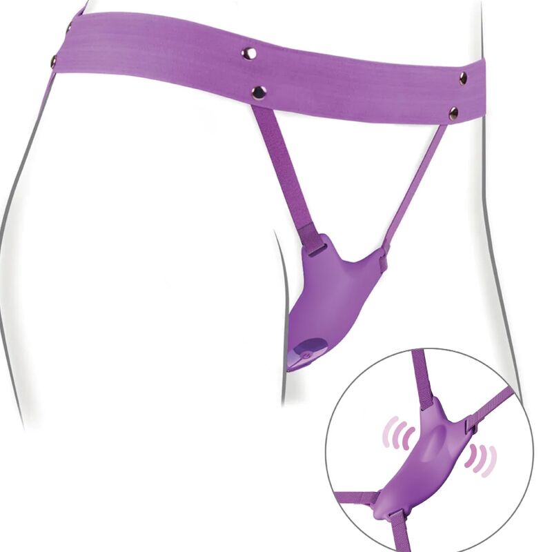 FANTASY FOR HER - Vibrierendes Schmetterlingsgeschirr, wiederaufladbar mit Fernbedienung Violett