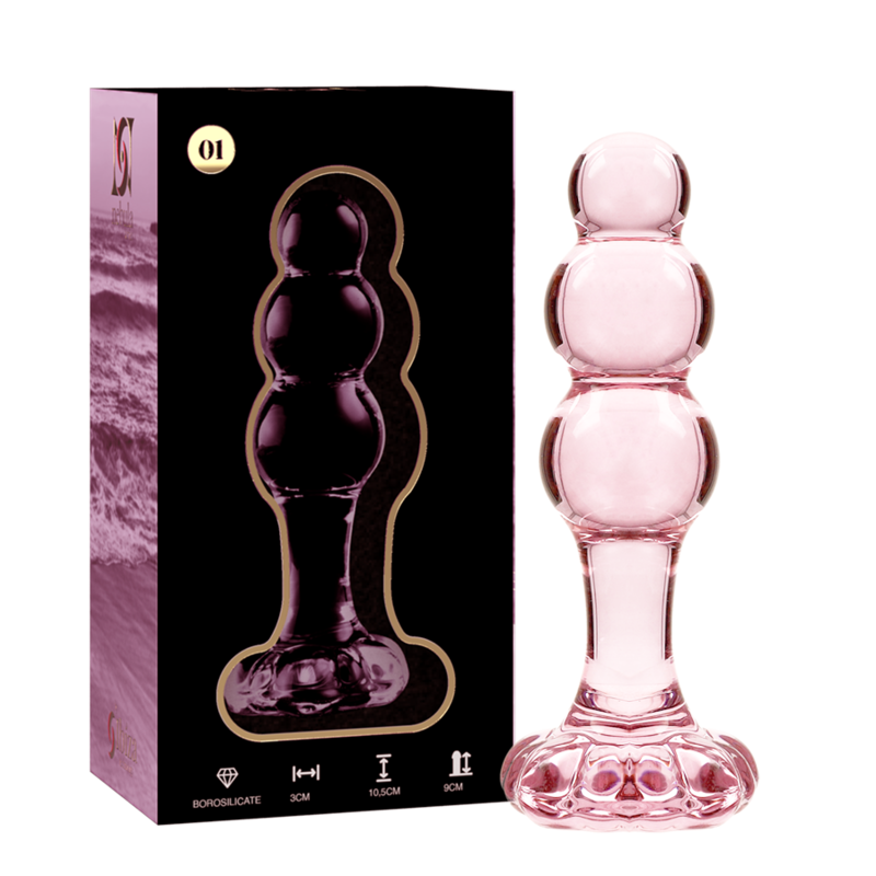 Nebula - Modell 1 Analplug Borosilikatglas Transparent 10.5 cm -o- 3 cm