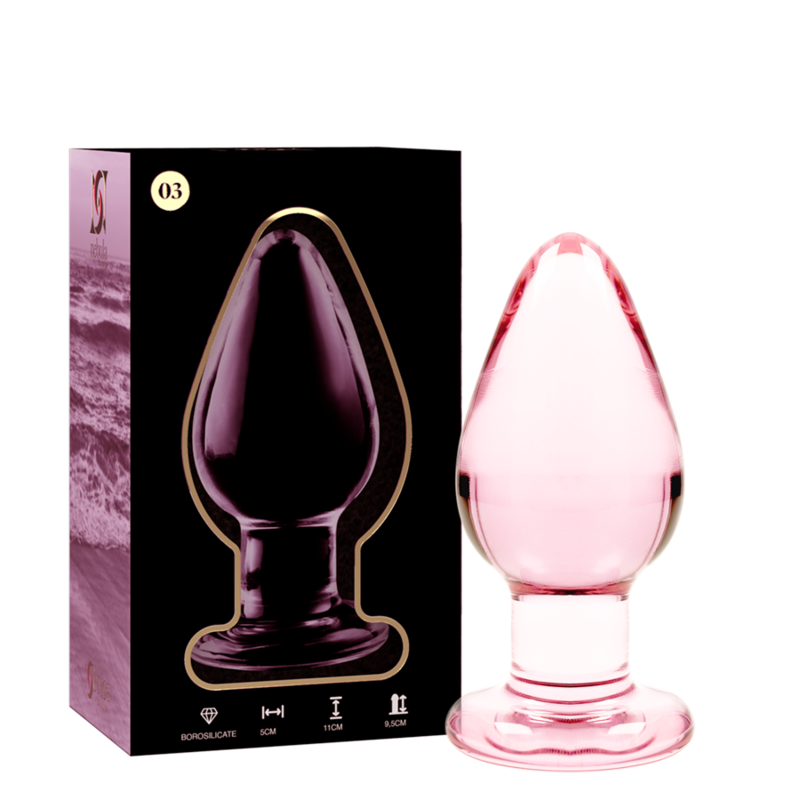 Nebula - Modell 3 Analplug Borosilikatglas Transparent 11 cm -o- 5 cm
