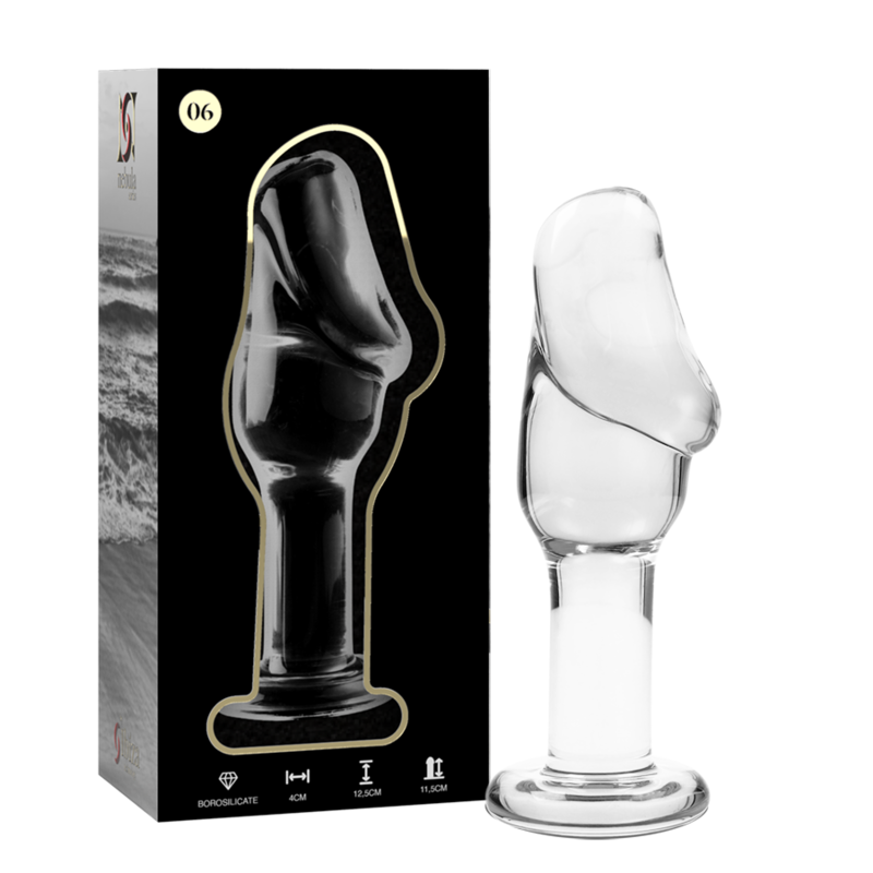 Nebula - Modell 6 Analplug Borosilikatglas Klar 12.5 cm -o- 4 cm