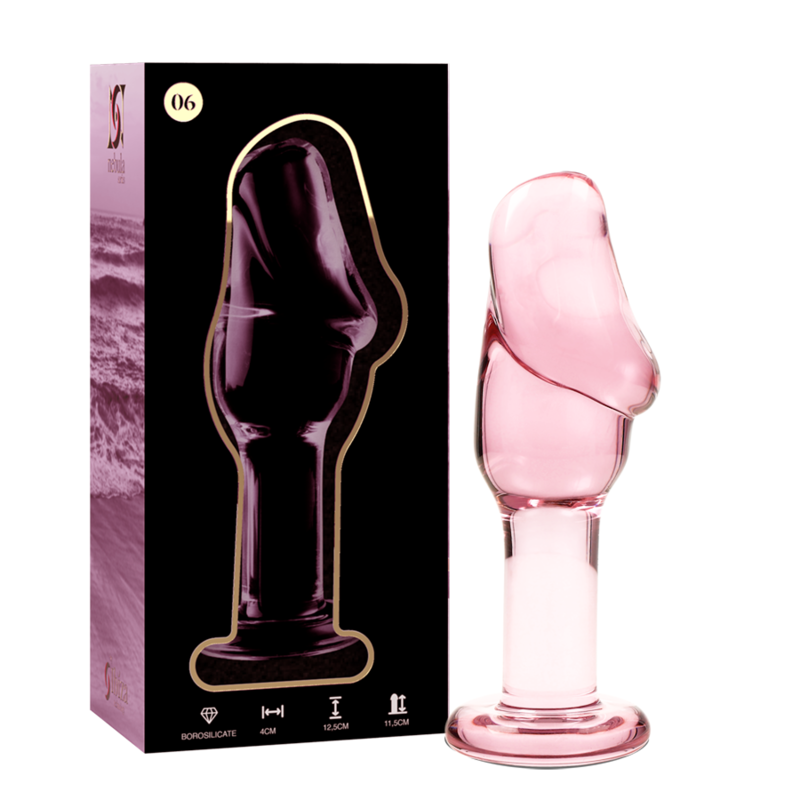 Nebula - Modell 6 Analplug Borosilikatglas Klar 12.5 cm -o- 4 cm