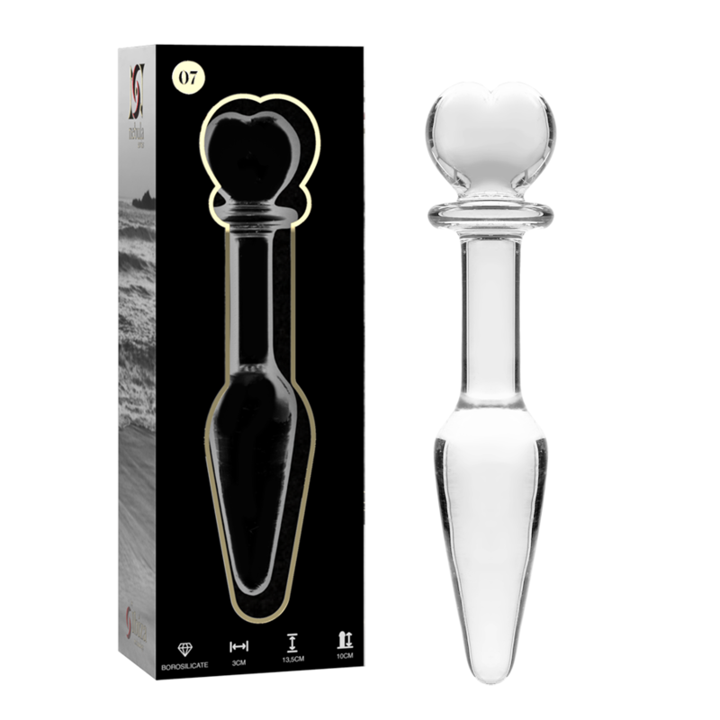 Nebula - Model 7 Analplug Borosilikatglas Klar 13.5 cm -o- 3 cm