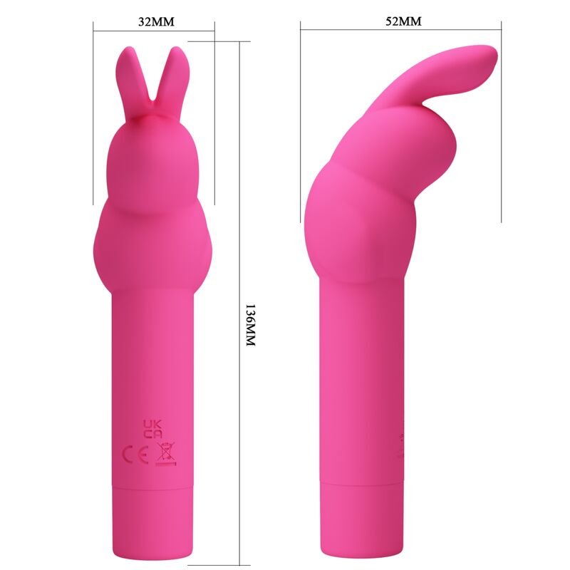 PRETTY LOVE - Gerardo Fuchsia Rabbit Silikonvibrator wiederaufladbar