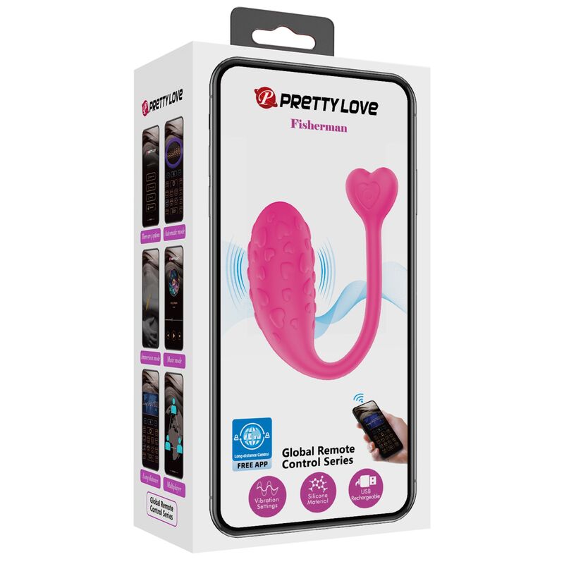 PRETTY LOVE - App-gesteuertes Fisher-Vibrationsei Rosa