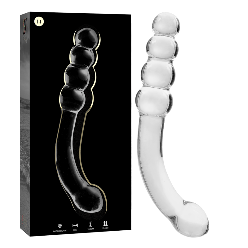 NEBULA SERIES - Modell 14 Dildo aus Borosilikatglas, 18,5 cm Ø 3 cm