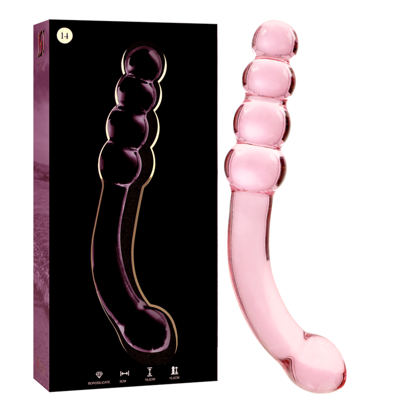 NEBULA SERIES - Modell 14 Dildo aus Borosilikatglas, 18,5 cm Ø 3 cm