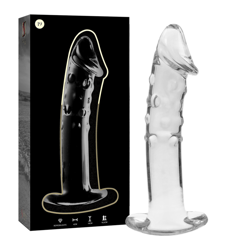 NEBULA SERIES - Modell 19 Dildo aus Borosilikatglas, 18,5 cm Ø 4 cm