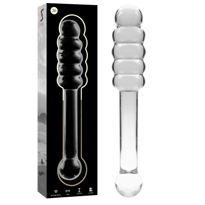 NEBULA SERIES - Modell 20 Dildo aus Borosilikatglas, 20,5 cm Ø 3 cm