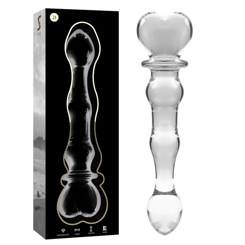 NEBULA SERIES - Modell 21 Dildo aus Borosilikatglas, 20,5 cm Ø 3,5 cm