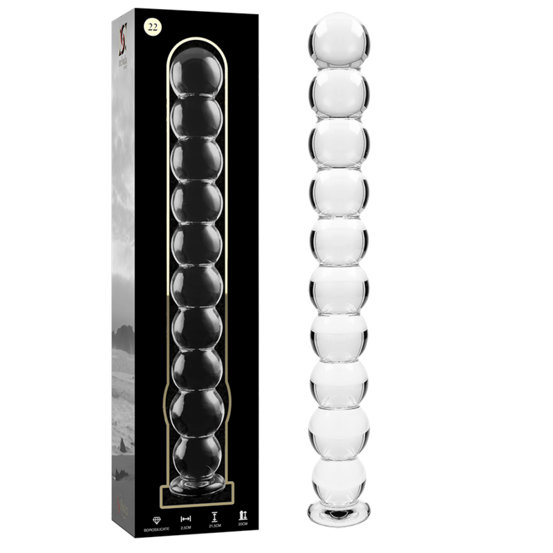 NEBULA SERIES - Modell 22 Dildo aus Borosilikatglas, 21,5 cm Ø 2,5 cm