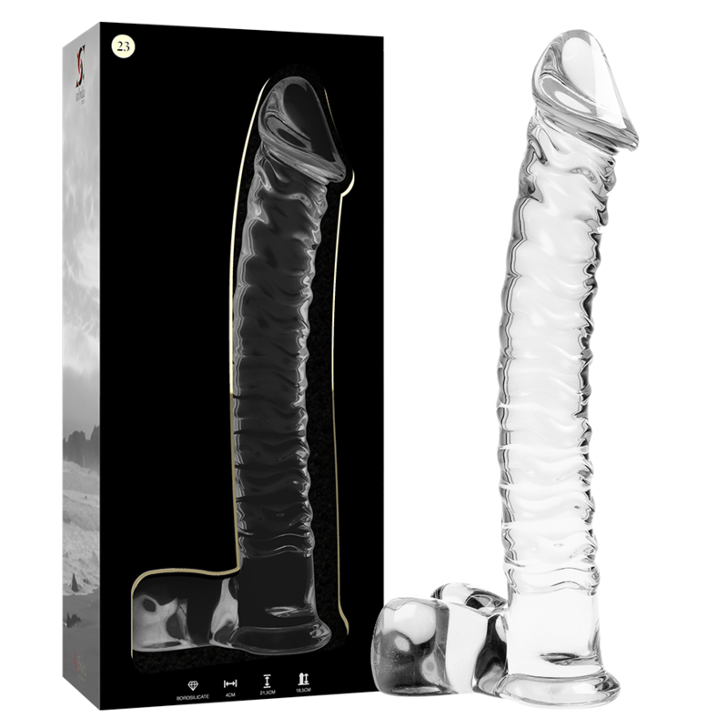NEBULA SERIES - Modell 23 Dildo aus Borosilikatglas, 21,5 cm Ø 4 cm