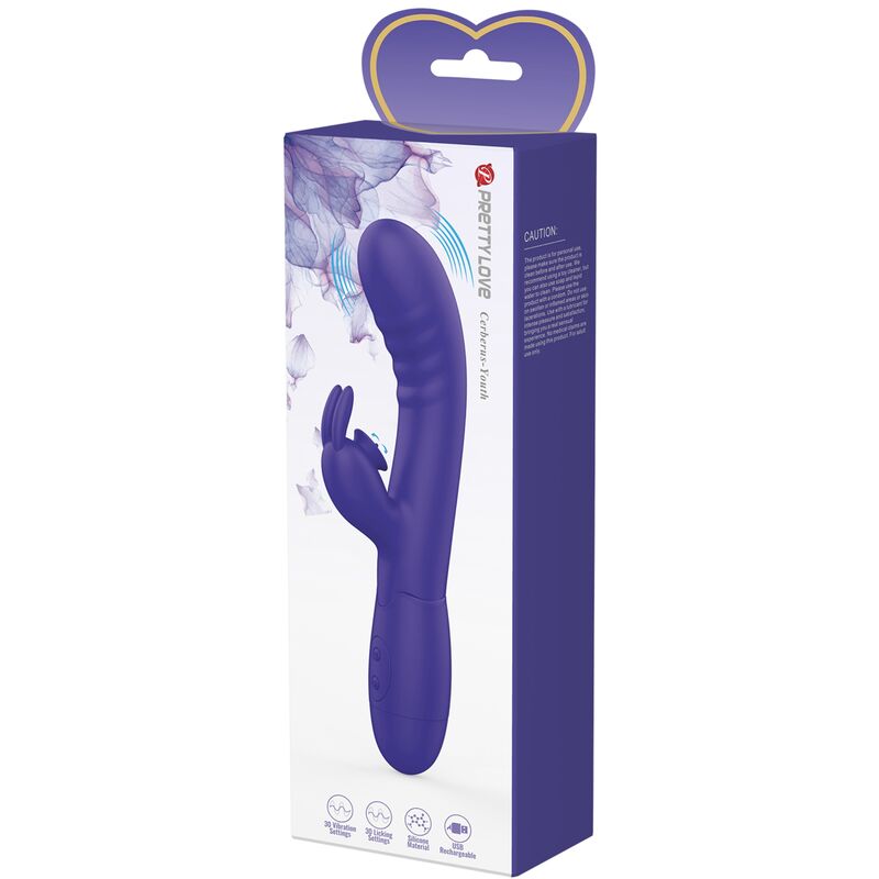 PRETTY LOVE - Cerberus Youth Violet Rabbit Vibrator