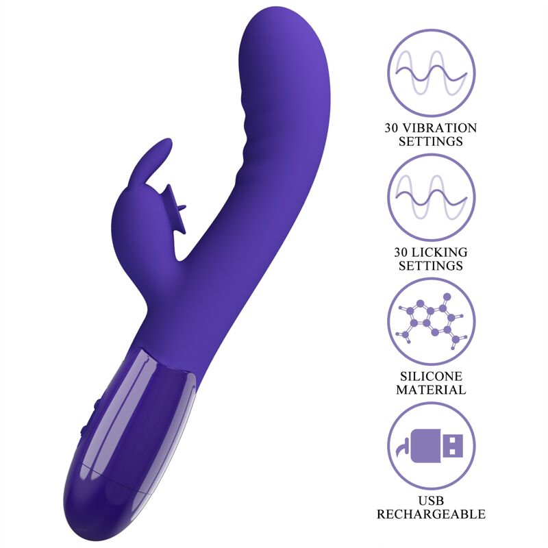 PRETTY LOVE - Cerberus Youth Violet Rabbit Vibrator