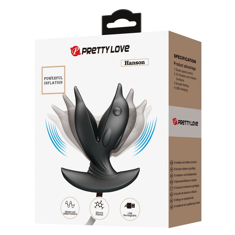 PRETTY LOVE - Aufblasbarer und wiederaufladbarer Delfin-Analplug