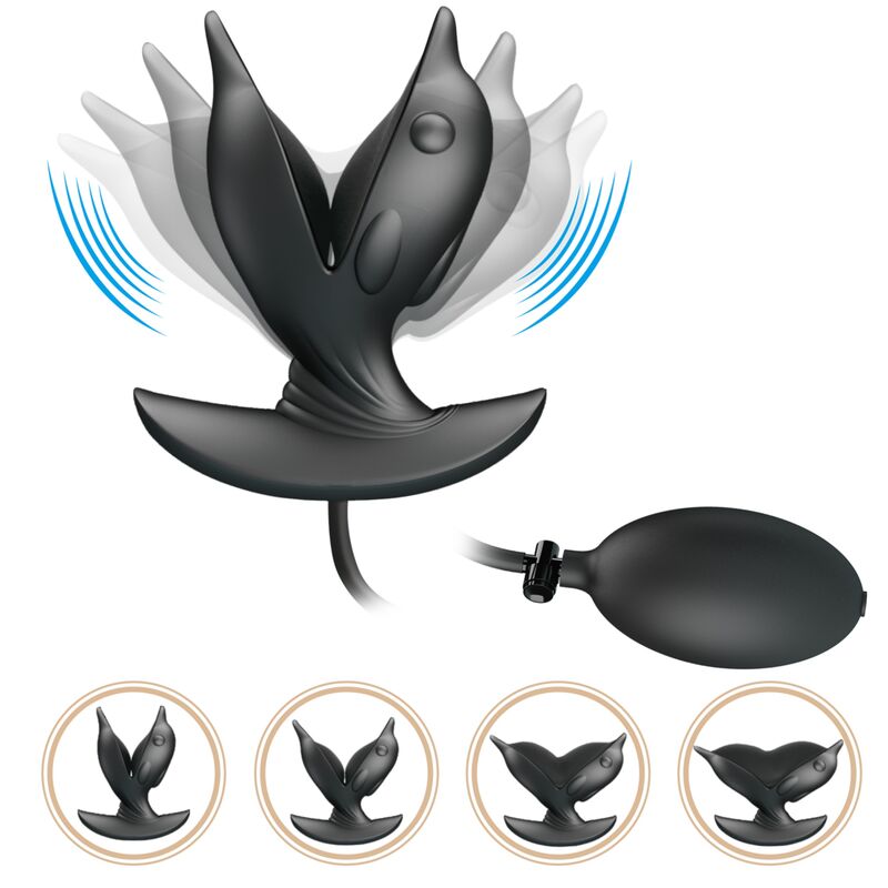 PRETTY LOVE - Aufblasbarer und wiederaufladbarer Delfin-Analplug