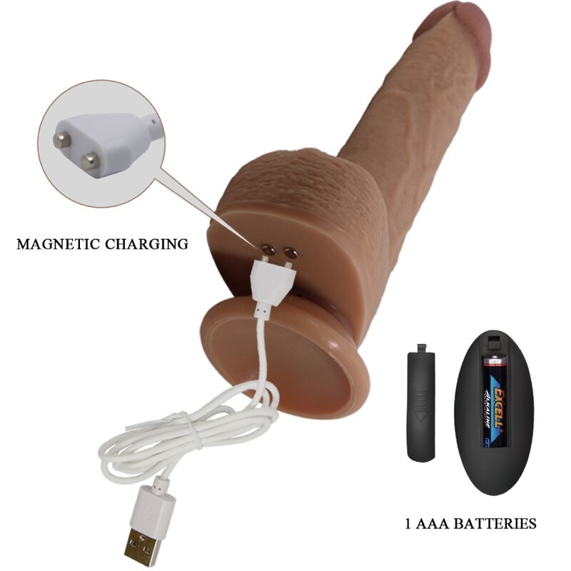 PRETTY LOVE - Tommy realistischer Dildo-Vibrator, 22,5 cm