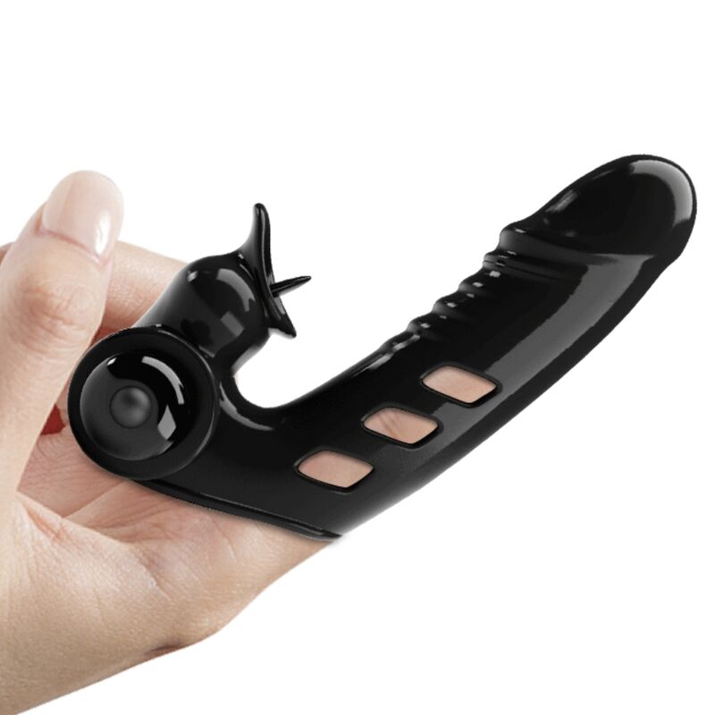 PRETTY LOVE - Corbin Vibrierende Fingerhülle, Schwarz