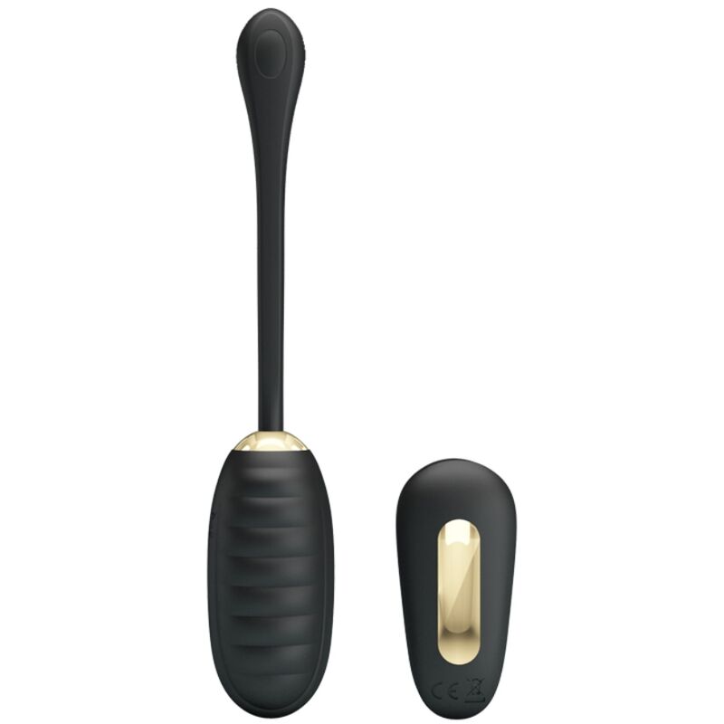 PRETTY LOVE - Doreen Luxury Wiederaufladbares Vibrationsei mit Fernbedienung, Schwarz