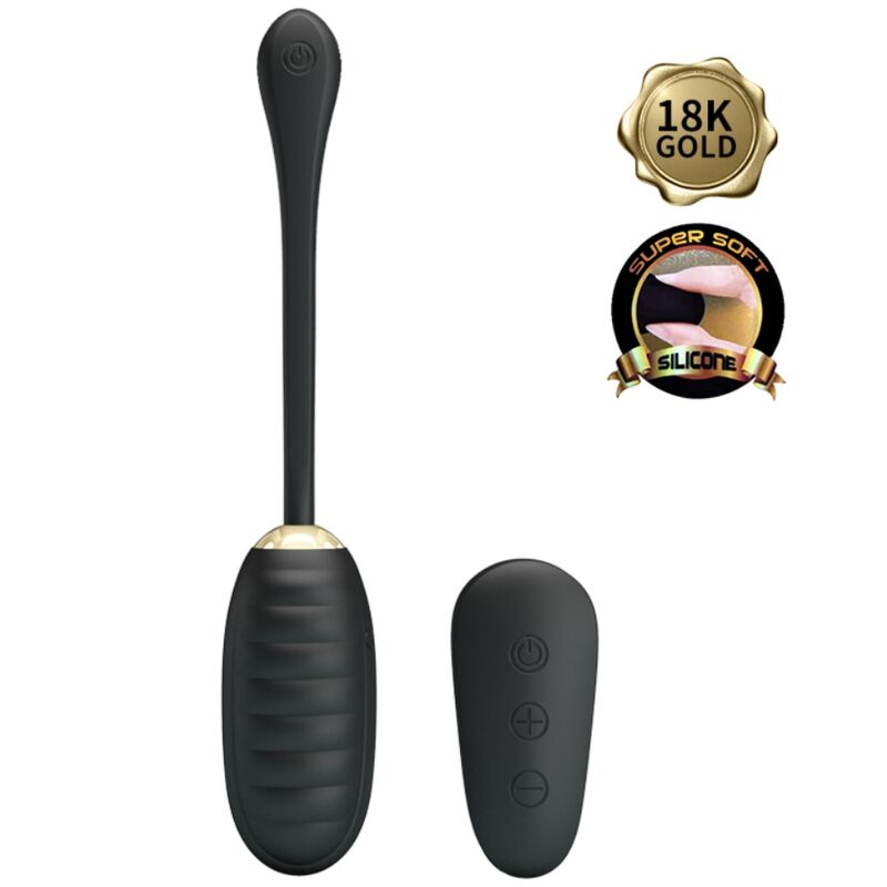 PRETTY LOVE - Doreen Luxury Wiederaufladbares Vibrationsei mit Fernbedienung, Schwarz