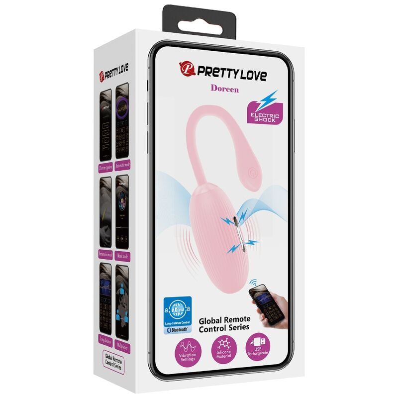 PRETTY LOVE - Doreen Pink wiederaufladbares Vibrationsei