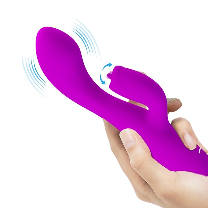 PRETTY LOVE – Gloria wiederaufladbarer, wasserdichter Rabbit-Vibrator, Lila
