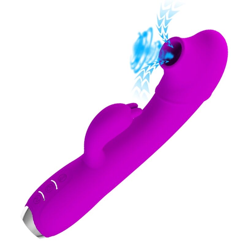 PRETTY LOVE – Regina wiederaufladbarer Vibrator mit Saugstimulator, Lila