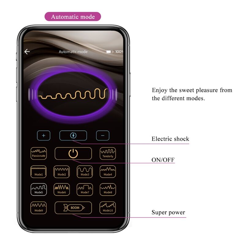 PRETTY LOVE - Jefferson App-gesteuerter Analplug Schwarz
