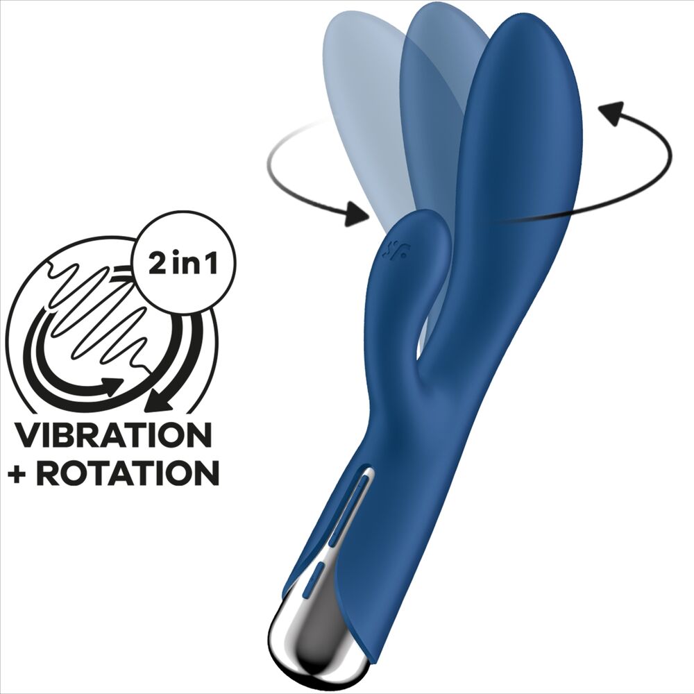 SATISFYER - Spinning Rabbit 1 Klitoris- und G-Spot-Stimulation Blau