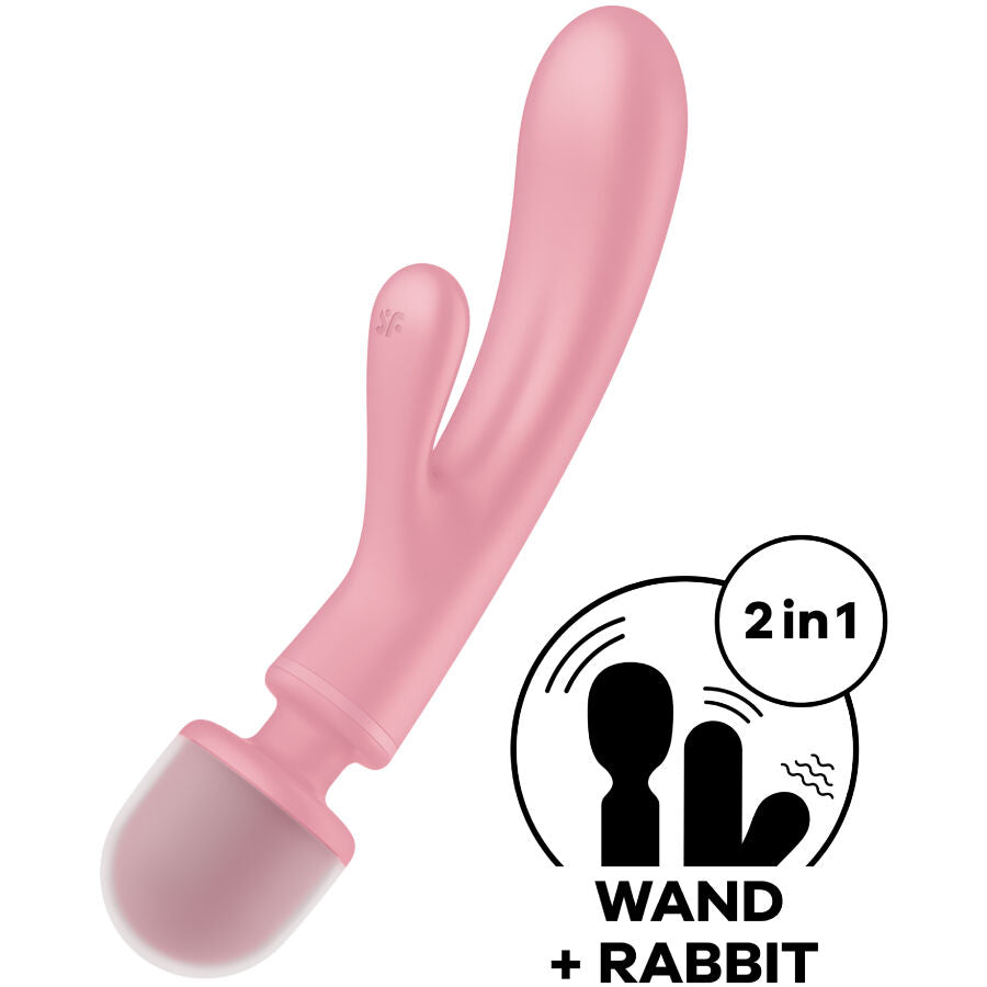 SATISFYER - Triple Lover Rabbit Vibrator Massager