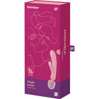 SATISFYER - TRIPLE LOVER RABBIT VIBRATOR MASSAGER GRAU