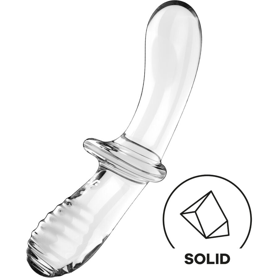 SATISFYER - DOPPEL KRISTALL DILDO BLAU