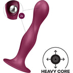 SATISFYER - DOUBLE BALL-R SILIKONDILDO BLAU
