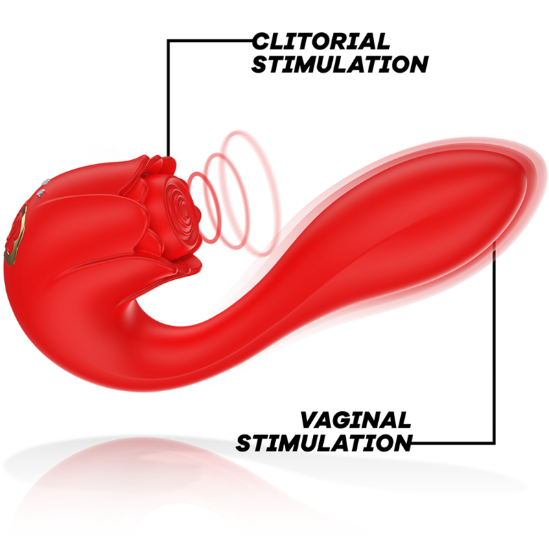 MIA - Selena Stimulator mit Vibration und Klappfunktion, Rot
