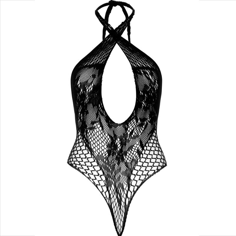 LEG AVENUE – Body mit Neckholder aus Spitze