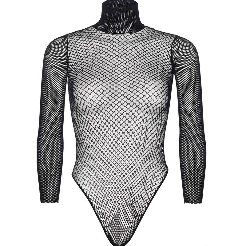LEG AVENUE – Body mit Neckholder aus Spitze Schwarz