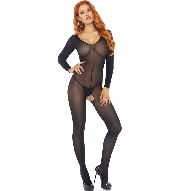 LEG AVENUE – Bodystocking Langarm Schwarz