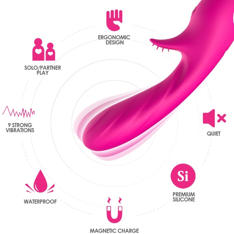 ARMONY - Romance Vibrator mit Stimulator Fuchsia