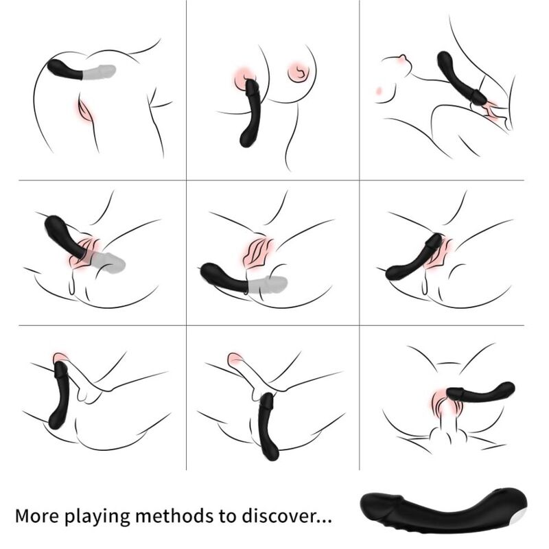 ARMONY - G-Spot-Dildo-Vibrator aus Silikon Schwarz
