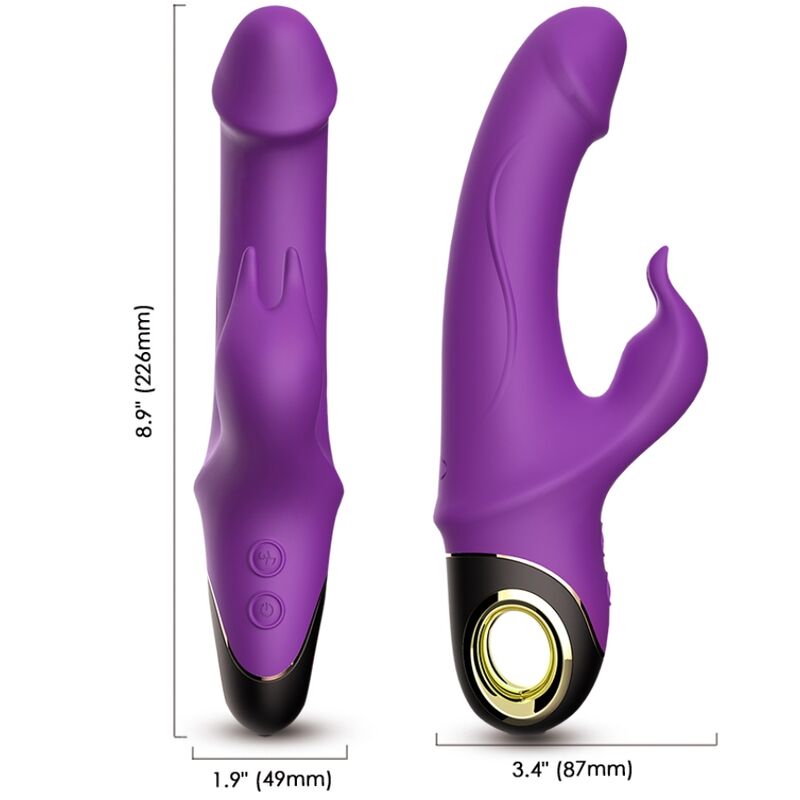 ARMONY – Meteor Rabbit-Dildo-Vibrator mit Rotationsfunktion, Lila
