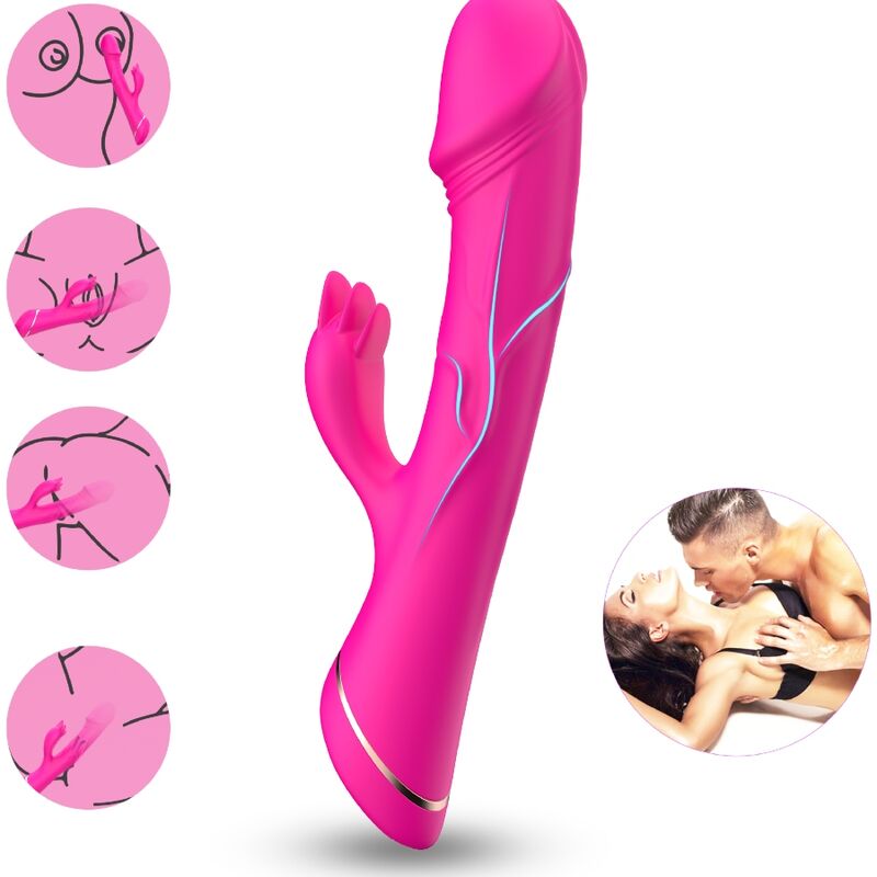 ARMONY - Rabbit-Dildo-Vibrator aus Silikon Fuchsia