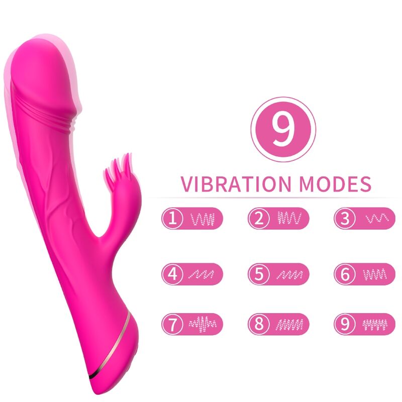 ARMONY - Rabbit-Dildo-Vibrator aus Silikon Fuchsia