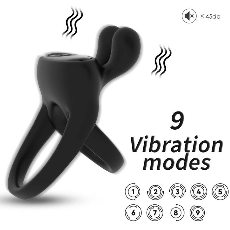 ARMONY – Rabbit-Vibratorring, Schwarz
